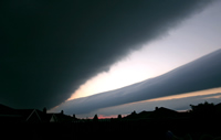 Image of the roll clouds taken in Lubbock. Please click on each image to see a larger version.