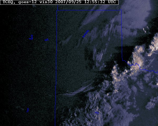 Satellite image at 6:55 am courtesy of the Texas Commission on Environmental Quality