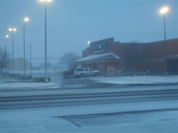 Image of snow taken from Muleshoe on 3 March 2008. Photo by Jack Rennels. For a larger view click on the image.