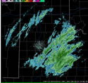 Lubbock radar image around 2 pm on 3 March 2008.