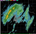 Lubbock radar image around 6 am on 3 March 2008.