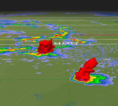 Radar image of thunderstorms on May 7th