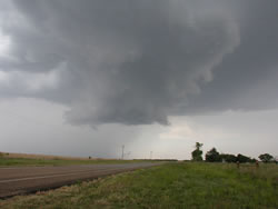 Picture of a storm as it approached Roaring Springs on 27 May 2008. Image was taken from Highway 70 a few miles south of Roaring Springs. Click on the image for a larger view. Photo by Gary Skwira.