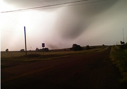 Image #1 of the macroburst hitting Childress