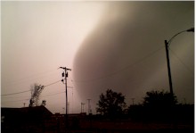 Image of a severe macroburst that impacted Childress - 15 June 2008