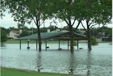 Flooding at Charles Guy Park in Lubbock - 12 September