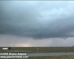 Picture of two tornadoes near Idalou