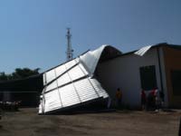 Picture of a damaged roof in Brownfield.