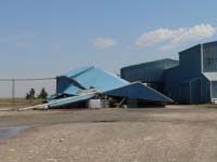 Picture of a collapsed shed east of Brownfield.