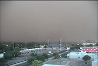 Picture of the Haboob as it approached the Science Spectrum on the southwest side of Lubbock on 18 June 2009. Click on the image for a larger view.