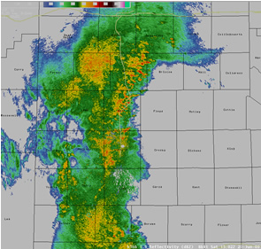 radar reflectivity from 8 am on the 20th