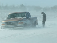 Bad driving conditions in Lubbock Christmas Eve