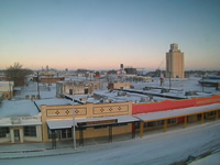 View of freshly fallen snow at Muleshoe