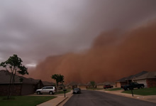 Haboob moving across southwest Lubbock - 18 June 2009