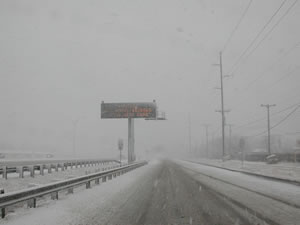 Picture of ice, sleet and snow impacts around the Lubbock area. Click on the picture for a larger view.