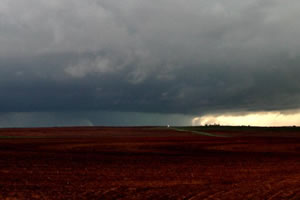 Picture of the tornadic storm near Cee Vee on April 22, 2010. The image is courtesy of Joseph Tyree.  Click on the picture for a larger view.