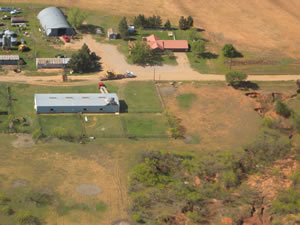 Damage incurred in Cottle County, TX,  from severe storms on the evening of April 22, 2010. Click on the image for a larger view.