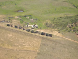 Damage incurred in Cottle County, TX,  from severe storms on the evening of April 22, 2010. Click on the image for a larger view.