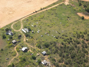 Damage incurred in Cottle County, TX,  from severe storms on the evening of April 22, 2010. Click on the image for a larger view.