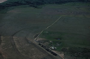 Damage incurred in Cottle County, TX,  from severe storms on the evening of April 22, 2010. Click on the image for a larger view.