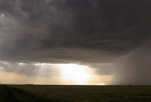 A picutre of the thunderstorm that tracked across parts of the south-central Texas Panhandle on the evening of 21 May 2010.  Click on the picture for a larger view. The image is courtesy of Mark Conder.