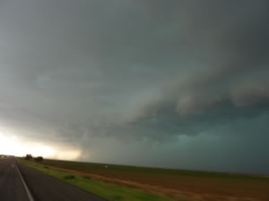 Powerful storm that moved up across the Tahoka area with strong winds, hail and very heavy rain during the mid-afternoon on June 14, 2010.