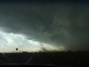 Powerful storm that moved up across the Tahoka area with strong winds, hail and very heavy rain during the mid-afternoon on June 14, 2010.