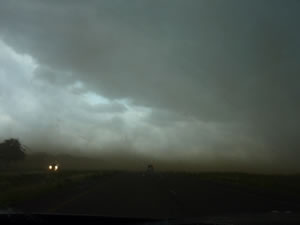 Powerful storm that moved up across the Tahoka area with strong winds, hail and very heavy rain during the mid-afternoon on June 14, 2010.