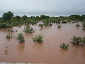 The north fork of the Double Mtn Fork of the Brazos northeast of Post