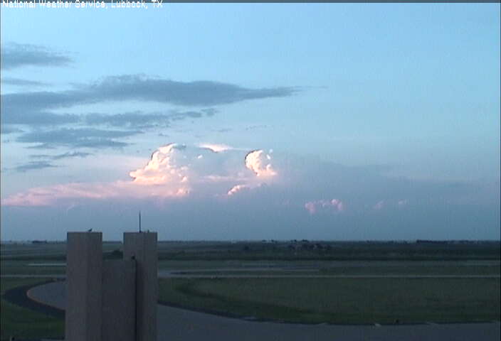 Thunderstorms well to the north of the Lubbock Airport during the evening of August 14th, 2010. 