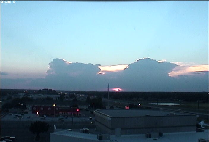 Thunderstorms developing west of Lubbock during the evening of August 15th, 2010. 