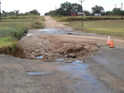 Picture of rain and hail impacts around Terry county.  Image was taken on Friday, 22 October 2010.  Click on the image for a larger view.