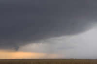 Picture of a severe thunderstorm located in southeast Hale County around 7 pm on March 19, 2011. Click on the image for a larger view.