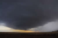 Picture of a severe thunderstorm located in southeast Hale County around 7 pm on March 19, 2011. Click on the image for a larger view.