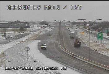 View of road conditions in and around Lubbock near noon on 5 December 2011. Image courtesy of TXDOT.