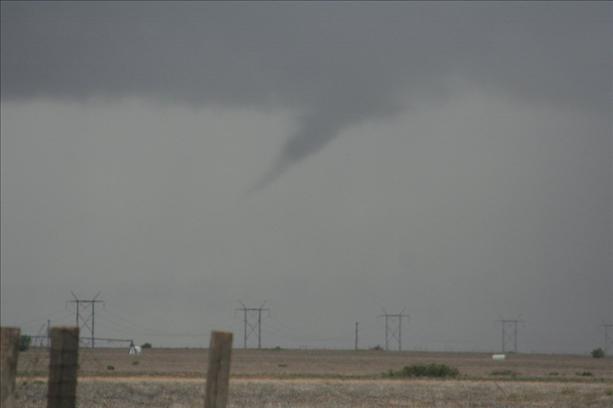 Picture of a funnel cloud captured northwest of Petersburg on 11 May 2012. The picture is courtesy of KCBD.