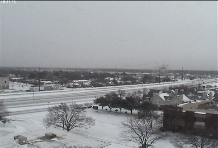 A view looking northeast from the NWS Lubbock webcam around 9:30 am Christmas morning.