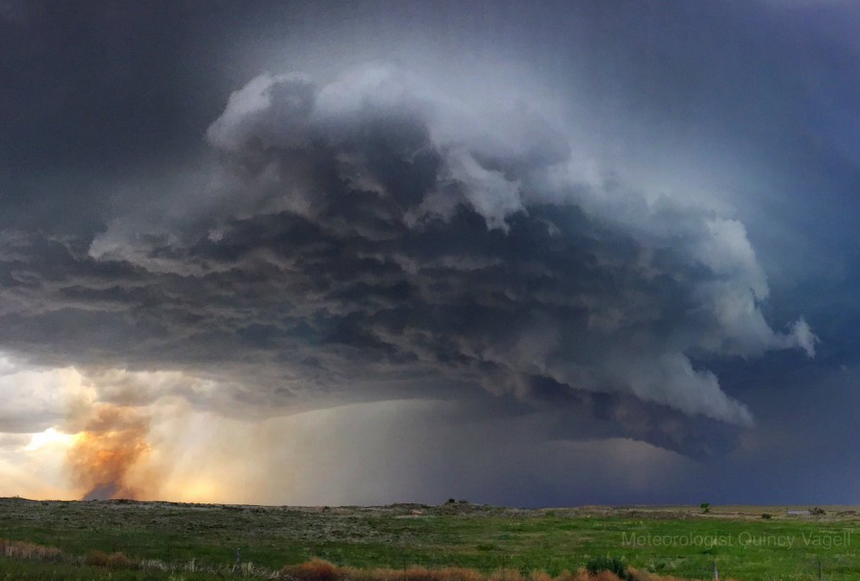 Lightning-sparked wildfire near Matador Texas