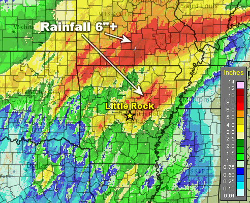 Fifty four hour rainfall through 100 pm CDT on 04/30/2017. A few of the totals are estimated.