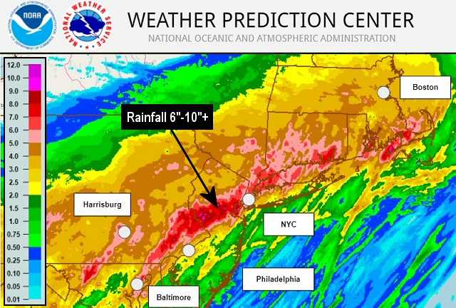 Forty eight hour rainfall through 800 am CST on 09/02/2021. The graphic is courtesy of the Weather Prediction Center (WPC).