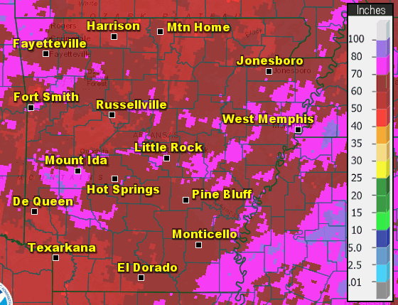 It was wet to very wet across much of Arkansas in 2019.