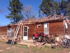 A roof was removed near Possum Grape (Jackson County).