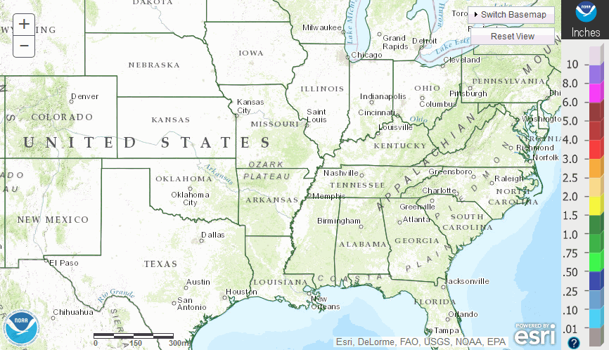 Regional 24 Hour Rain