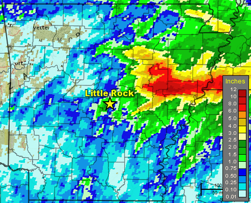 Twenty four hour rainfall through 700 am CDT on 06/29/2014.