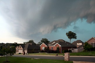 Severe thunderstorms rolled into the Little Rock (Pulaski County) area between 230 pm and 300 pm CDT on 06/12/2009.