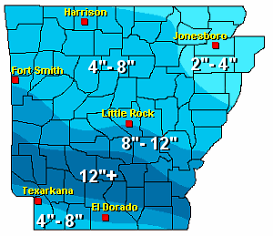 Snowfall on January 27-28, 2000.