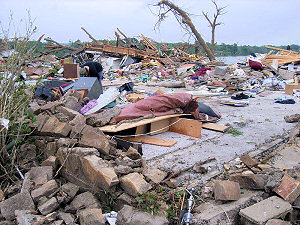 Not far away, a house with a basement on Lake Conway sheltered many people from the storm.