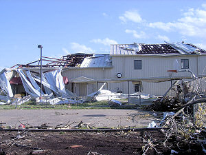 This local church was not spared by the storm.