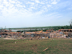 One of the hardest hit areas was the River Plantation subdivision southwest of Mayflower (Faulkner County) along the Arkansas River.