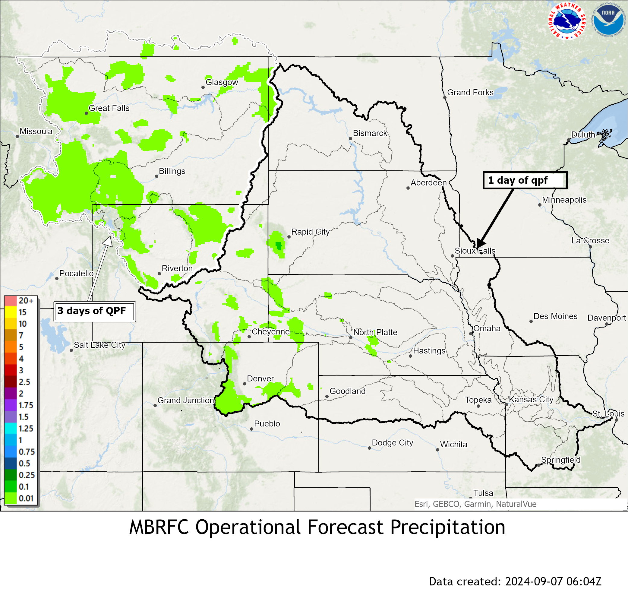 MBRFC Forecast Precipitation